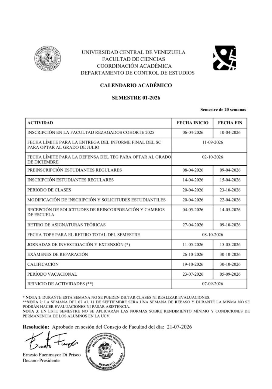 Calendario Académico